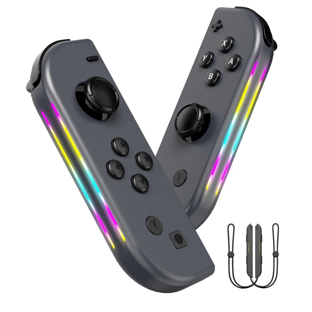 Vinkarpe Mando para Switch, L/R Mandos Inalambricos para Switch/Lite/OLED con Gyro Axis, Dual Vibración, Activation, Capture d'écran, RGB
