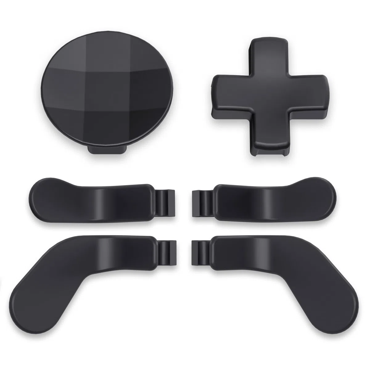 eXtremeRate 6 en 1 D-Pad Acero Inoxidable Magnético Repuesto para Xbox Elite V1/V2 Control Dirección Botón con Paletas Botones Traseros para Xbox Elite & Elite Series 2 Mando(Negro Metálico)
