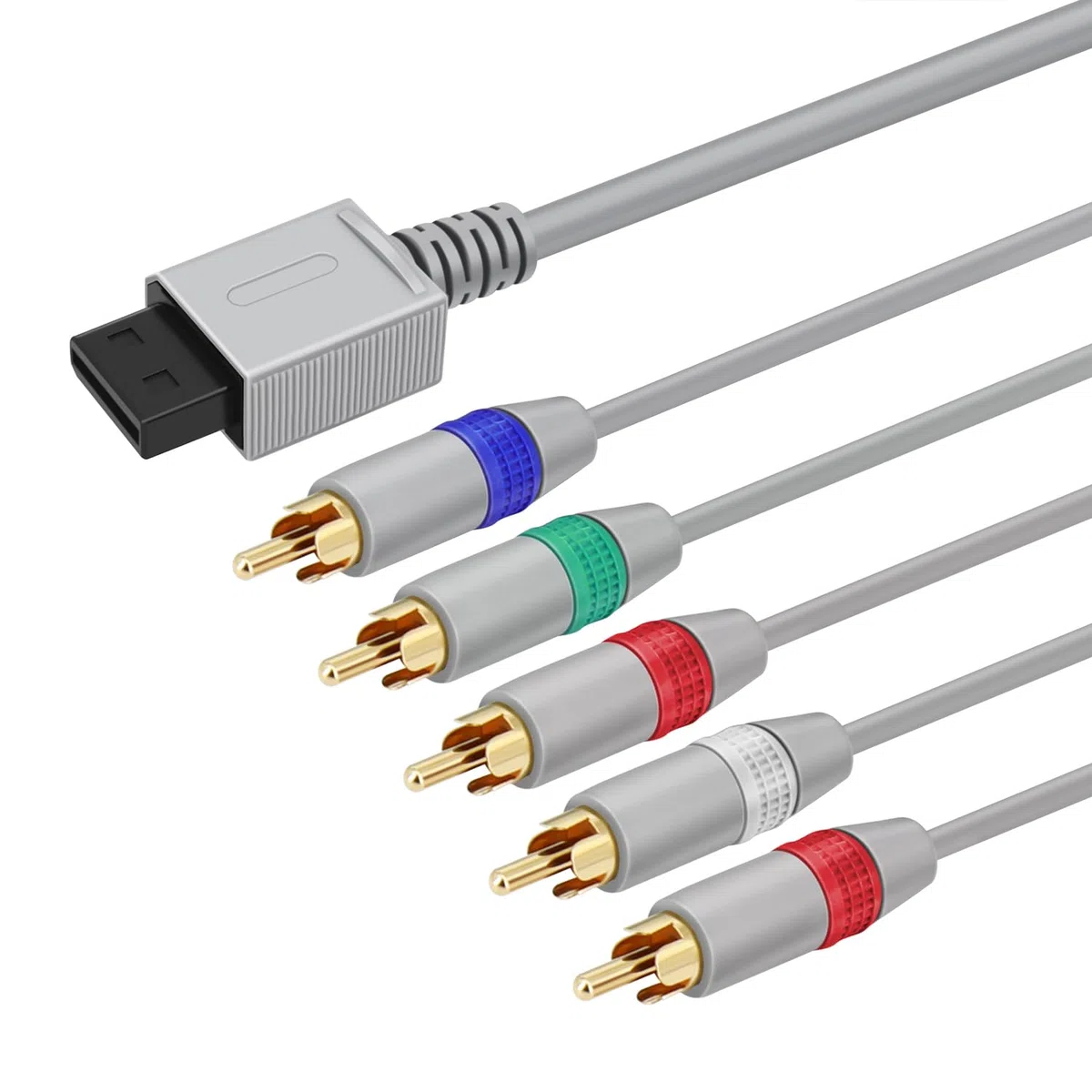 TNP Wii/Wii U Component Cable – 5 RCA Video & RCA Stereo Audio AV Cable Compatible con Nintendo Wii y Wii U a HDTV EDTV de alta definición [Nintendo Wii] [Nintendo Wii U]