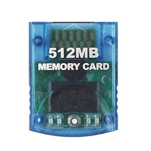 Clear Blue Tarjeta de Memoria 512 MB Compatible para Wii NGC Consola