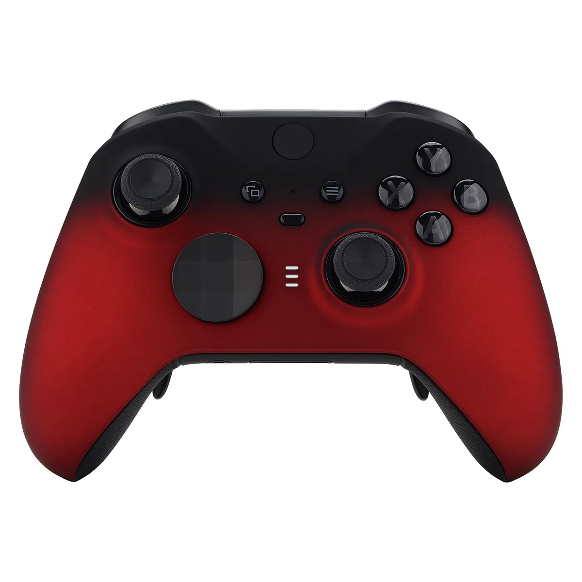 eXtremeRate Carcasa para Xbox One Elite Protectora Placa Frontal Reemplazo Kit Cubierta Shell Funda para Xbox One Elite Series 2 Modelo 1797 Control-Incluye Anillos de Joysticks(Sombra y Escarlata)