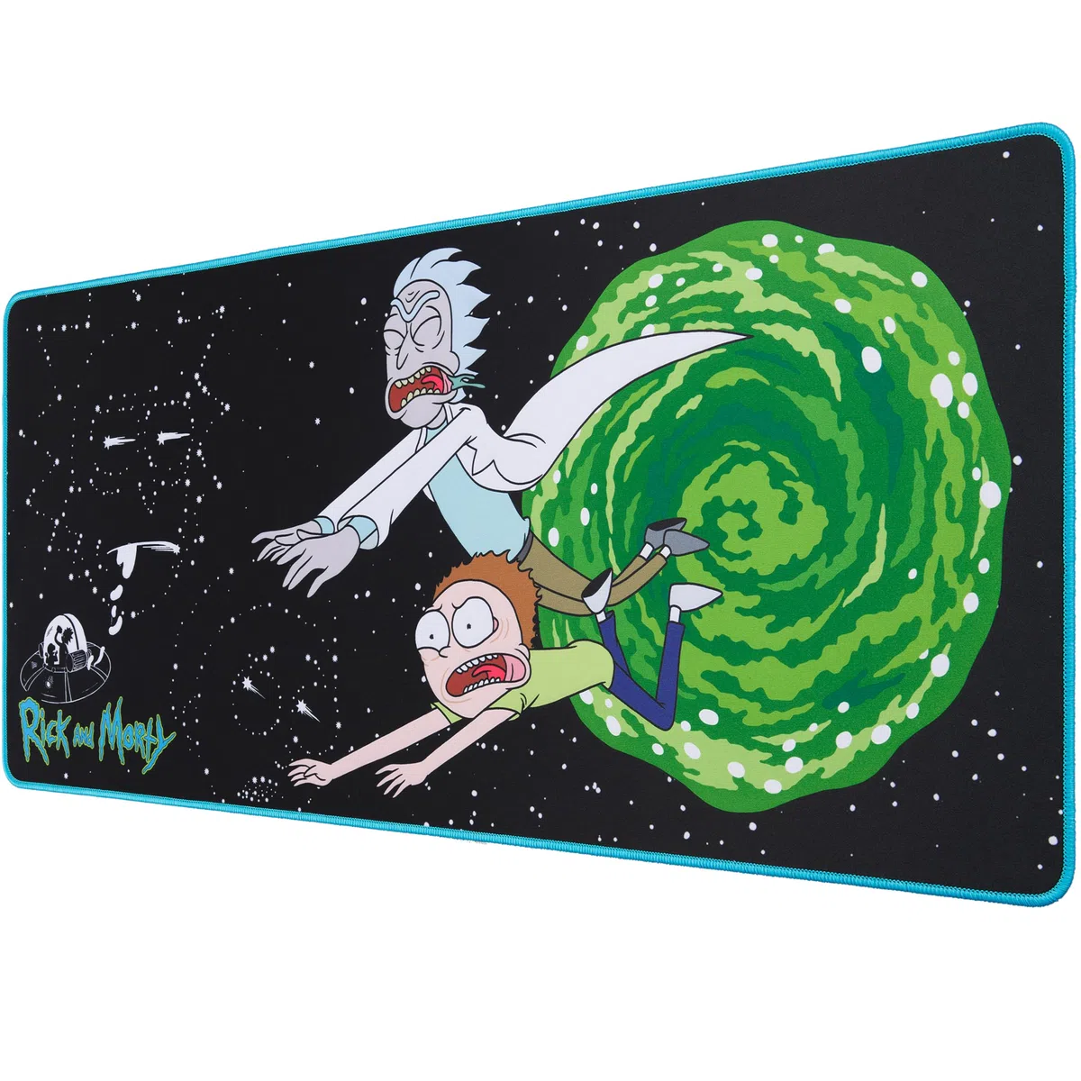 Subsonic - Alfombrilla para Ratón XXL - Alfombrilla de Escritorio Rick & Morty 90x40 cm - Superficie Lisa Optimizada para Sensores, Base Antideslizante, Bordes Cosidos – Negro