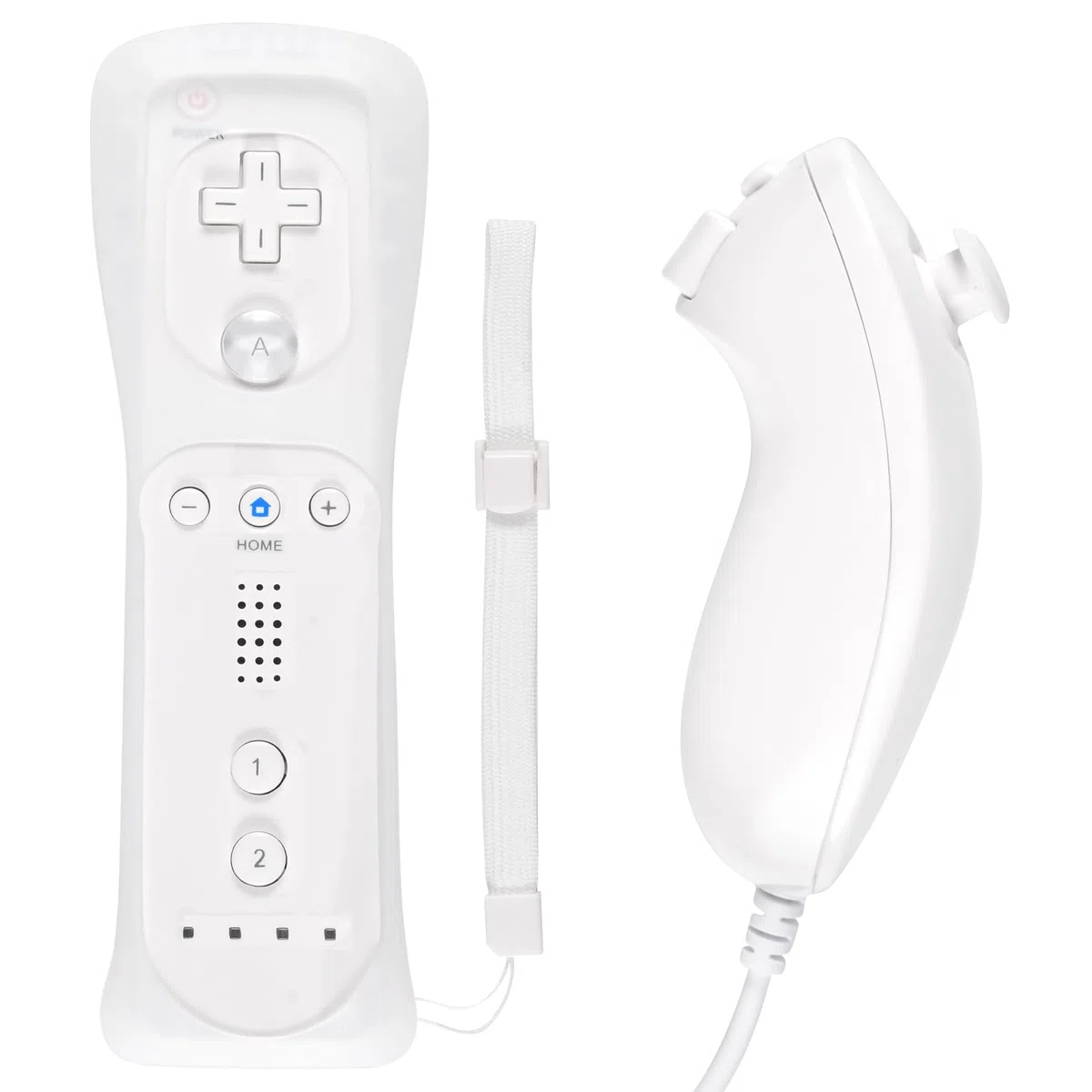Mando para Nintendo Wii,2 en 1 Controller para Wii con Nunchuck,para Wii y Wii U Controlador de Juego con Funda de Silicona y Muñequera