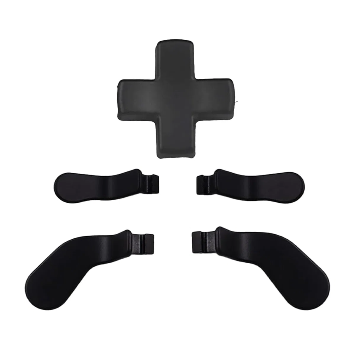 Piezas de repuesto de metal 5 en 1 para Xbox Elite Controller Series 2, Elite Series 2 Core Controller Parts, accesorios para Xbox One Elite Series 1 Controller Incluye 4 paletas, 1 dpads (negro)