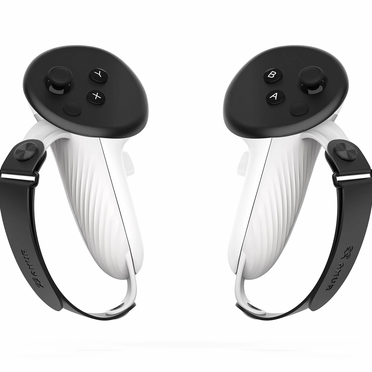 AMVR Funda de Agarre Controlador Compatible con Oculus/Meta Quest 3S/Quest 3 Accesorios, 100% Señal Straps de Mano Ajustable y Suave Protector(No para Base de Carga)