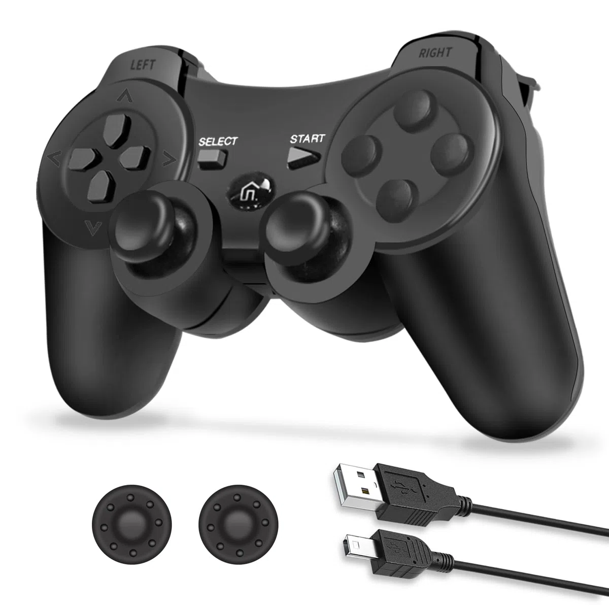 gamtooy Mando Play3, Replacement for P S3 Controller, Mando inalámbrico compatible con la consola Play 3 con doble vibración y sensor de movimiento
