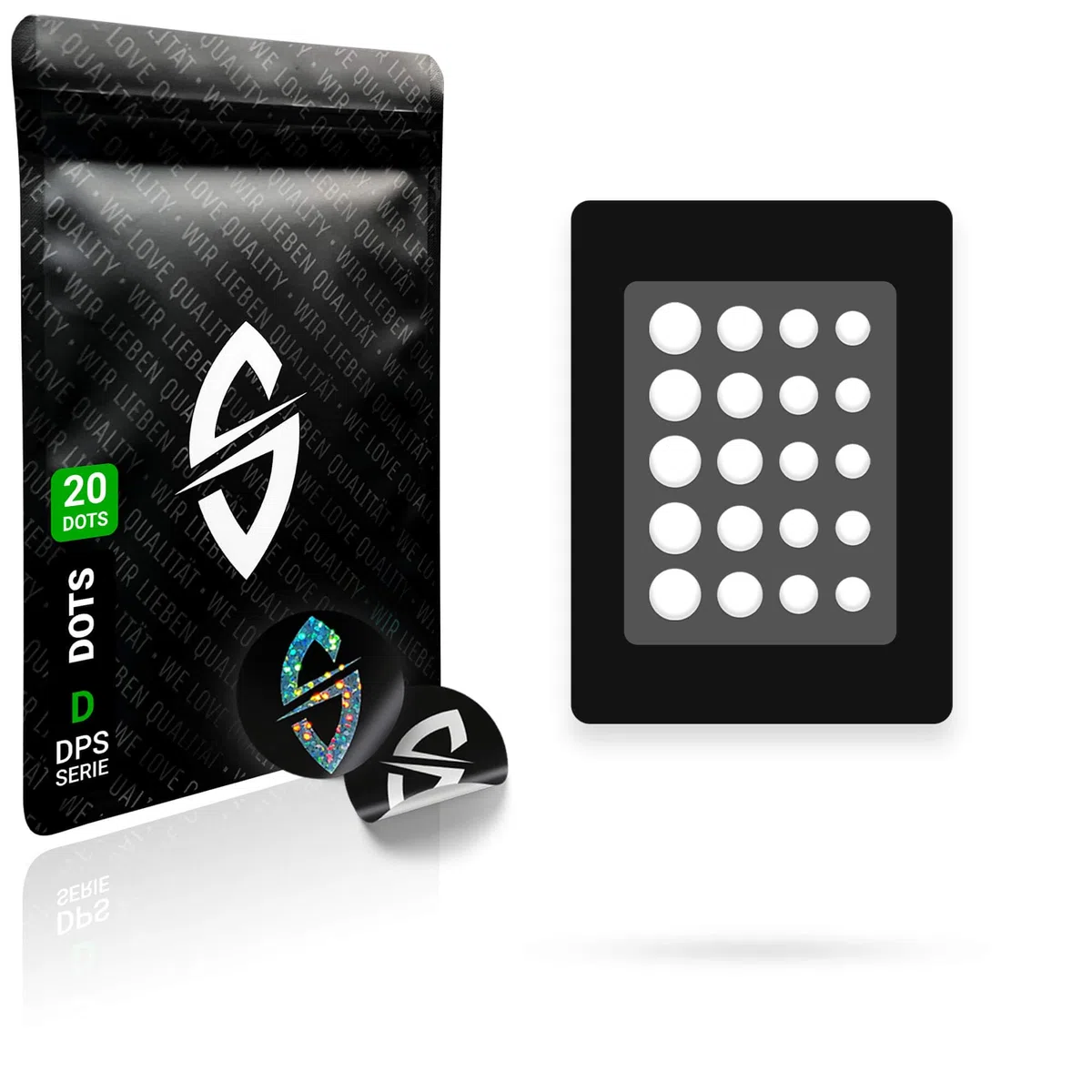 SensoryBoost DPS Glide Dots - Ultra rápido, Redondeado, Baja fricción, Duradero, pies de Repuesto para ratón, Patines - Accesorios de actualización de ratón para Juegos (20 Unidades)
