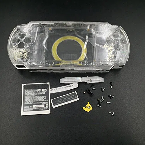 Carcasa con botones y destornilladores para PSP 1000 1001 (transparente)