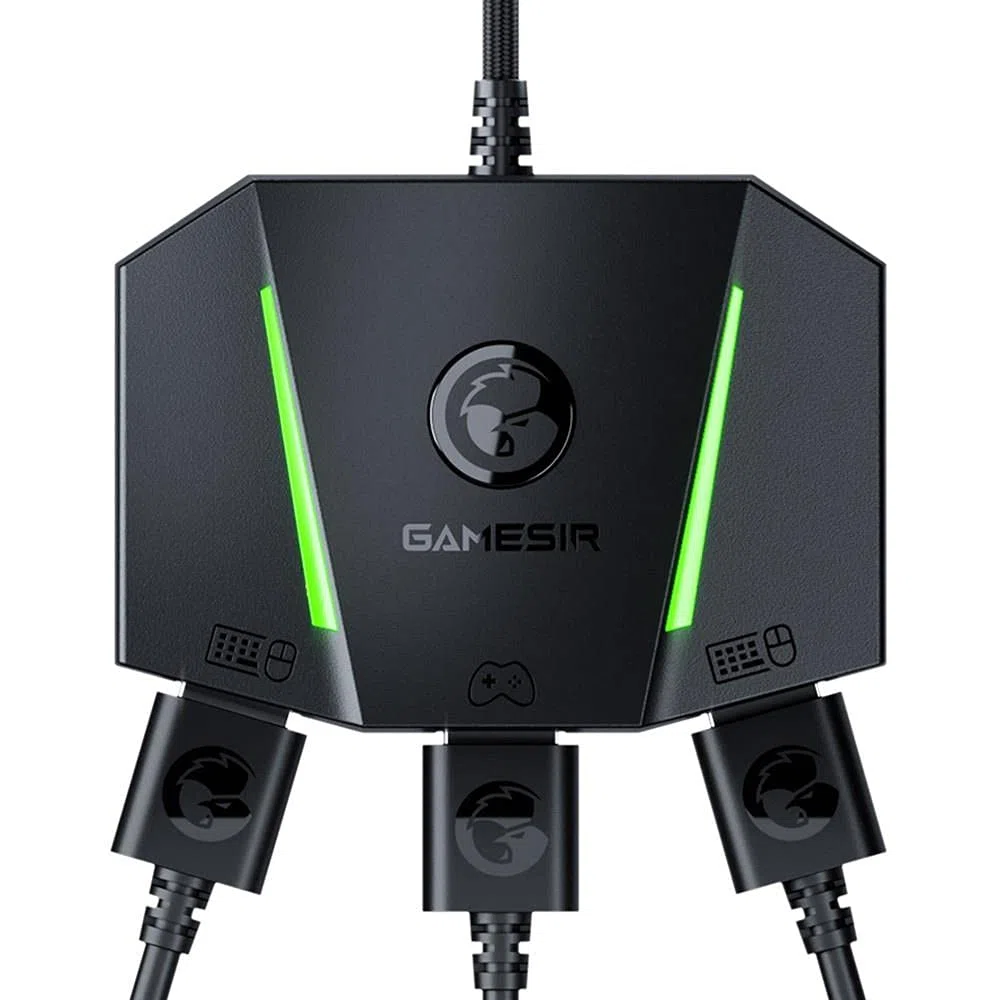 GameSir VX AimBox Consola de Juegos Adaptador de ratón y Teclado Convertidor de conexión por Cable Compatible con Nintendo Switch, Xbox Series X, Xbox One, PS4