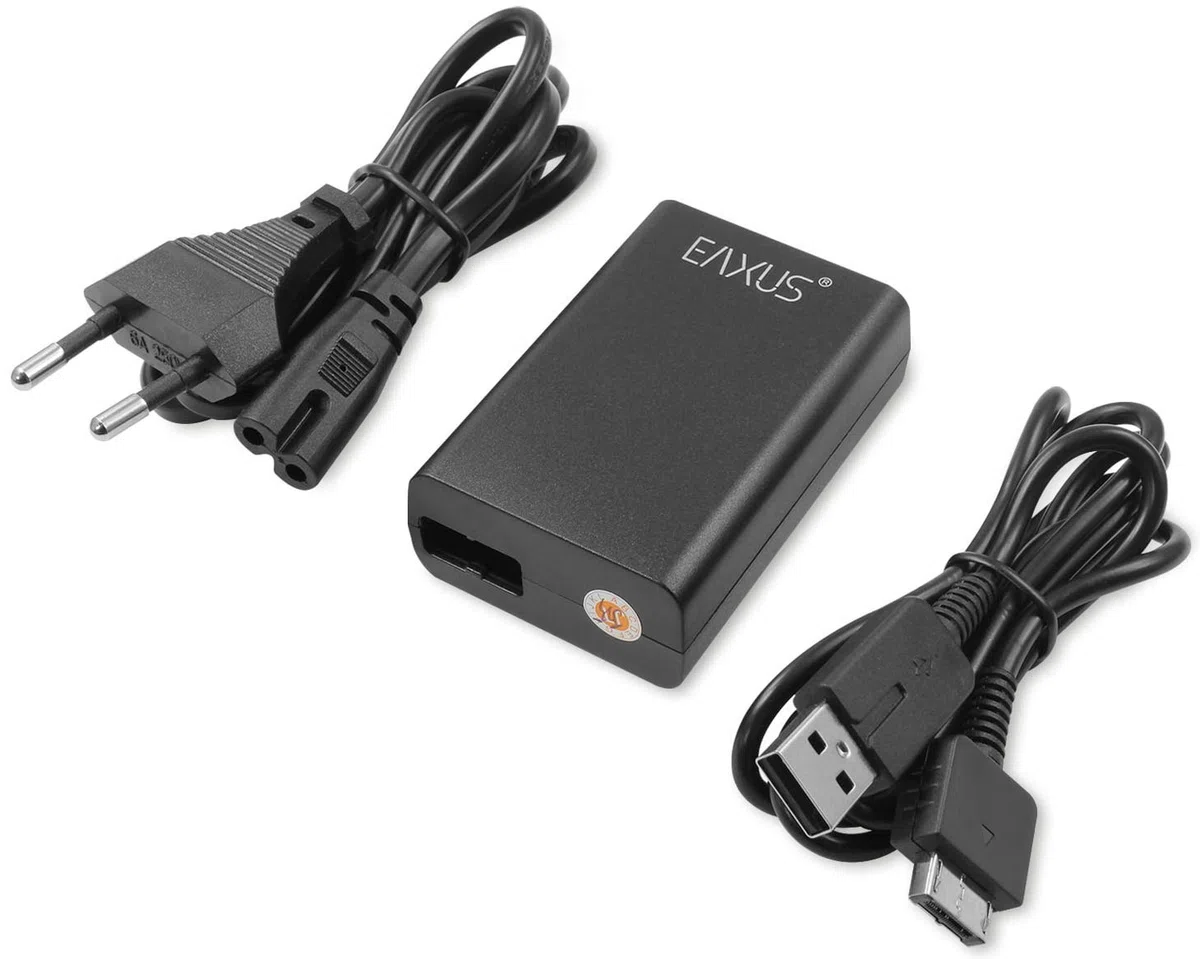 Eaxus® Cargador adecuado para PlayStation Vita - Cable de carga USB para PS Vita de 1,9 metros/Cable de alimentación